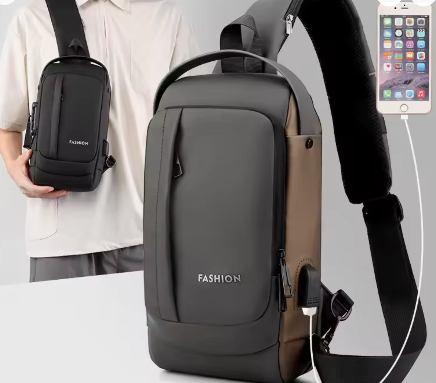 🎒 Mochila Cruzada Impermeable Unisex – Ligera, Resistente y Multiusos