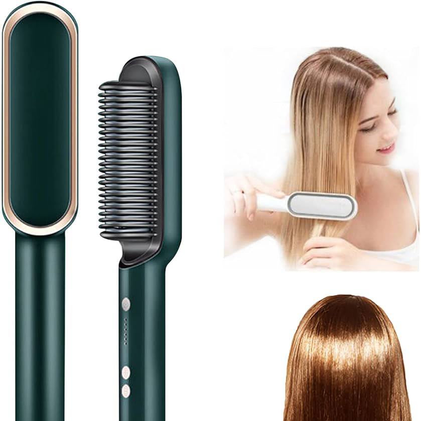 🧖♀️ Cepillo Alisador Profesional 2 en 1 – Ideal para Cabello Seco y Húmedo