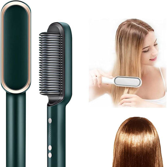 🧖♀️ Cepillo Alisador Profesional 2 en 1 – Ideal para Cabello Seco y Húmedo