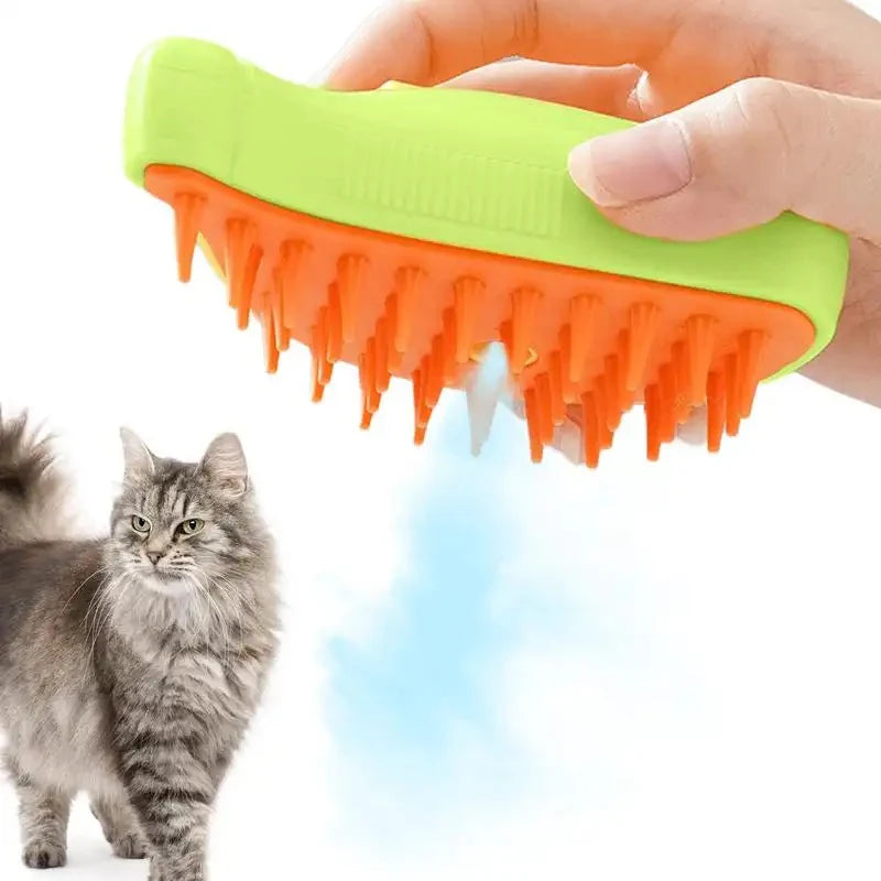 🐱 Cepillo Vapor y Masaje para Gatos – Cuidado Suave y Relajante para tu Felin